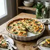 Tarte savoureuse au saumon et épinards facile à préparer