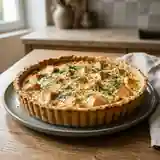Tarte savoureuse au saumon frais et aneth
