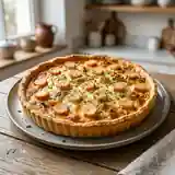 Tarte savoureuse au surimi et oignons caramélisés