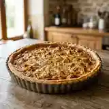 Tarte savoureuse au thon et oignons caramélisés