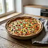 Tarte savoureuse aux 5 légumes et champignons frais