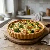 Tarte savoureuse aux brocolis et au fromage de chèvre
