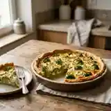 Tarte savoureuse aux brocolis et chèvre frais