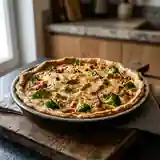 Tarte savoureuse aux brocolis et lardons croustillants