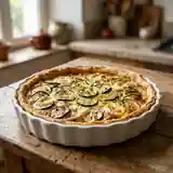 Tarte savoureuse aux courgettes et chèvre frais