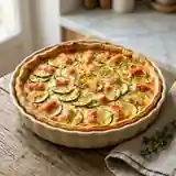 Tarte savoureuse aux courgettes et surimi facile