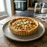 Tarte savoureuse aux deux légumes et chèvre frais