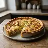Tarte savoureuse aux poireaux et lardons croustillants