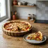 Tarte savoureuse aux poivrons et moutarde à l'ancienne
