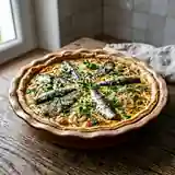 Tarte savoureuse aux sardines et herbes fraîches