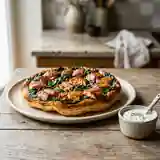 Tarte Tatin aux Épinards et Saumon Frais