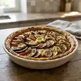 Tarte végétarienne gourmande aux aubergines et courgettes