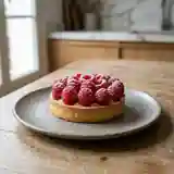 Tartelette aux framboises fraîches et crème pâtissière