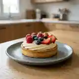 Tartelette gourmande aux fruits rouges frais et crème légère onctueuse