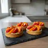 Tartelettes gourmandes aux abricots et fraises fraîches