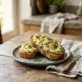 Tartinade savoureuse de morue aux poireaux pour apéritif gourmand
