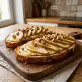 Tartines Poire, Chèvre et Miel