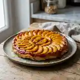 Tatin de mangue au gingembre frais, caramel fondant