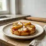 Tatin gourmande au fromage de chèvre et poires caramélisées