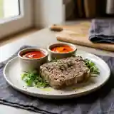 Terrine de canard maison aux deux coulis gourmands