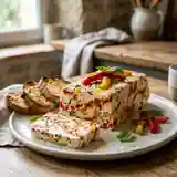 Terrine de chèvre aux poivrons grillés : recette gourmande et facile