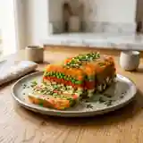 Terrine de légumes colorée en gelée maison