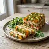 Terrine de légumes et poulet en gelée maison