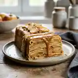 Terrine gourmande de crêpes aux pommes caramélisées et beurre salé