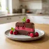 Terrine gourmande de sorbets cacao et framboises maison