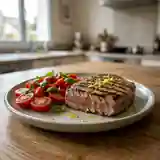 Thon grillé à la marinade méditerranéenne savoureuse