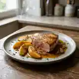 Thon poêlé au cidre et pommes caramélisées : recette gourmande et facile