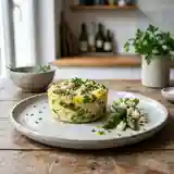 Timbale fondante aux asperges et crabe