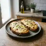 Toasts gourmands à la mozzarella fondante et thym frais