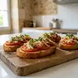 Toasts Tomate et Surimi au Basilic