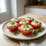 Tomates au chèvre frais et basilic