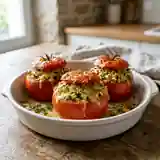 Tomates farcies aux courgettes et gruyère : recette savoureuse et facile