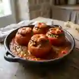 Tomates farcies fondantes au bœuf et poivron