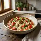 Tomates fondantes à la crème et à l'estragon frais