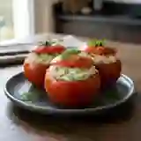 Tomates fondantes au tzatziki onctueux