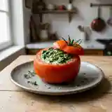 Tomates aux épinards crémeux