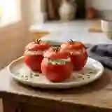 Tomates givrées au fromage frais et jambon