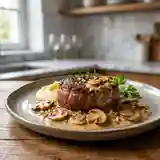 Tournedos de bœuf aux champignons à la crème
