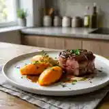 Tournedos poêlés et quenelles de carottes fondantes