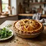 Tourte au lapin traditionnelle et savoureuse