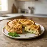 Tourte facile au fromage de chèvre et menthe fraîche