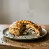 Tourte feuilletée aux champignons de Paris fondante et savoureuse