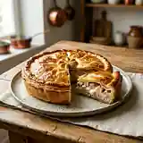 Tourte gourmande au jambon et fromage de chèvre