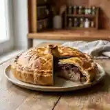 Tourte gourmande au pâté de prunes maison