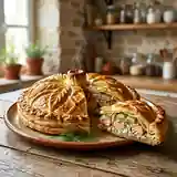 Tourte gourmande au saumon et endives fondantes
