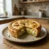 Tourte gourmande aux poireaux fondants et chèvre crémeux